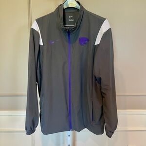Kansas State XL K State Nike Men's Full Zip Jacket Wildcats Gray Windbreaker